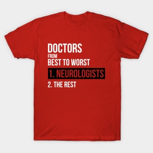 Doctors From Best To Worst Neurologists T-Shirt